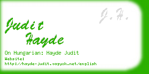 judit hayde business card